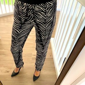 Haute hippie silk pants with beaded detail down the leg